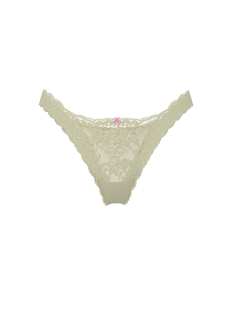 Majtki brazyliany koronkowe Brazilian. Produkt ma kolor zielony i pochodzi z kolekcji Dream Angels. 