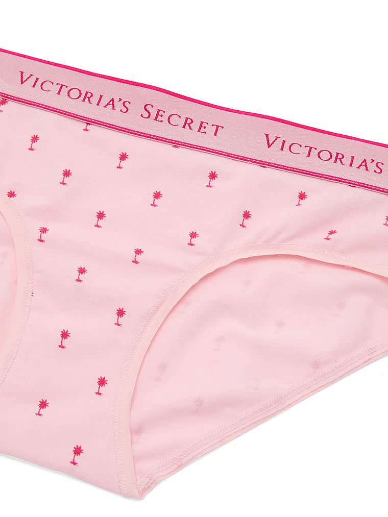 Majtki bawełniane z logo w talii Hiphugger. Produkt jest wzorzysty i pochodzi z kolekcji Cotton. 