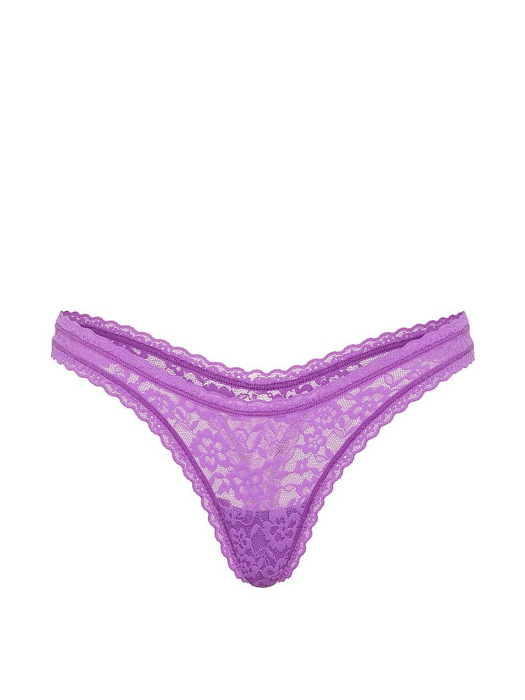 Stringi koronkowe Ultra-Mini Scoop. Produkt ma kolor fioletowy i pochodzi z kolekcji Lacie. 