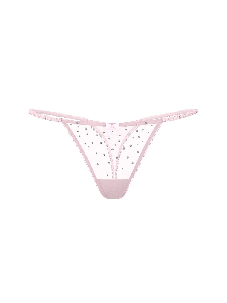 Stringi z kryształkami Crystal Shimmer. Produkt ma kolor różowy i pochodzi z kolekcji Dream Angels. 