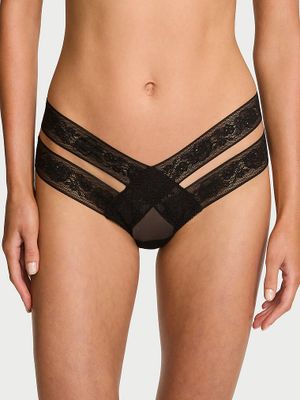 Very Sexy Majtki z wycięciami i z koronką Strappy Cut-Out Cheeky