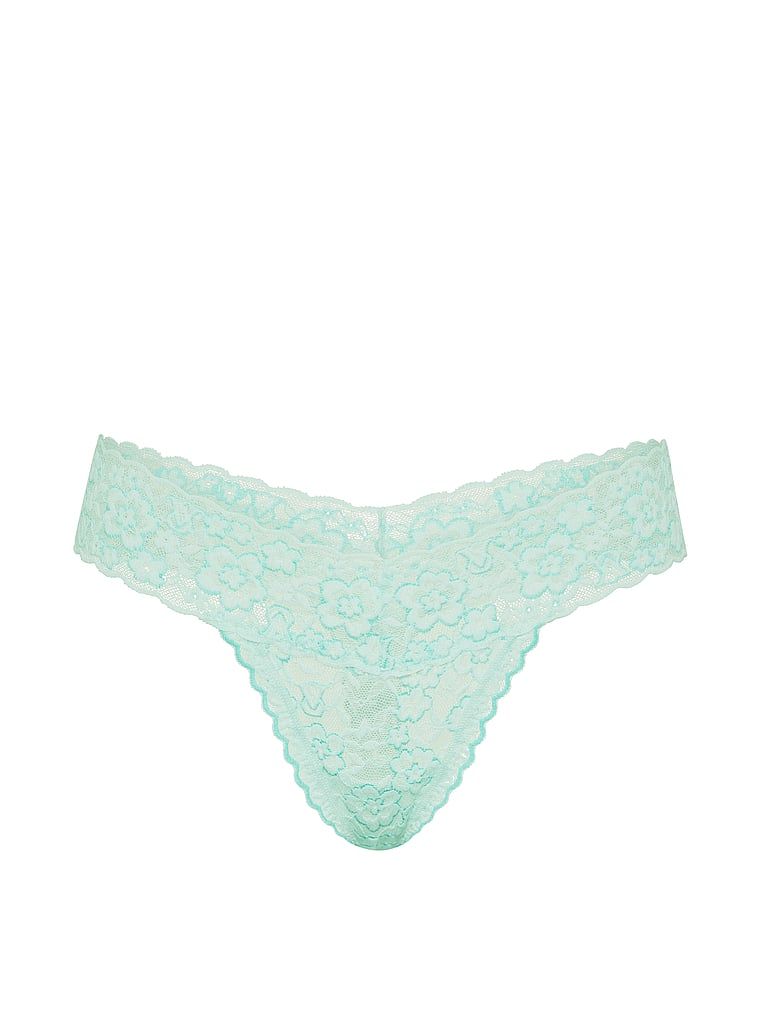 Stringi koronkowe Lace. Produkt ma kolor niebieski i pochodzi z kolekcji Lacie. 