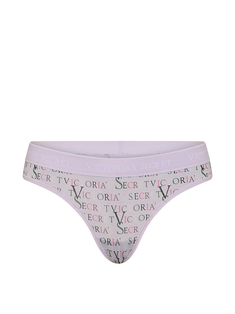 Stringi bawełniane z logo w talii. Produkt ma kolor druk i pochodzi z kolekcji Cotton. 
