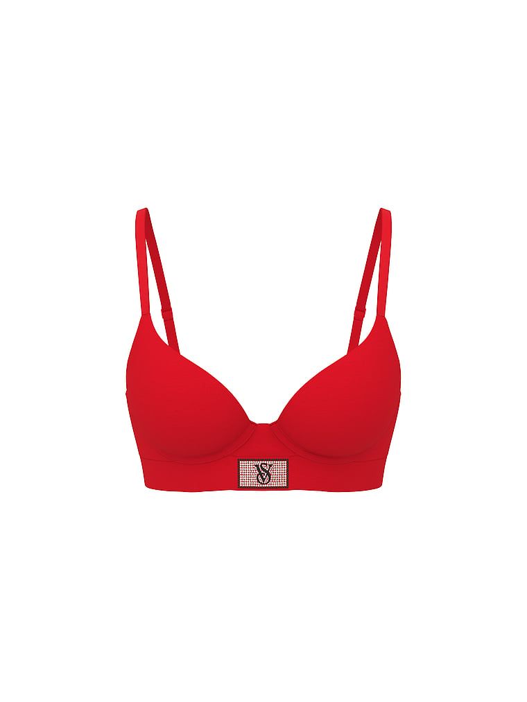 Biustonosz push-up bawełniany Perfect Shape Shine Patch. Produkt ma kolor czerwony i pochodzi z kolekcji T-shirt. 