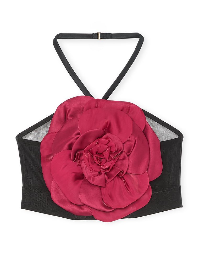 Top gorsetowy z różą Blooming Rose. Produkt ma kolor czarny i pochodzi z kolekcji Very Sexy. 