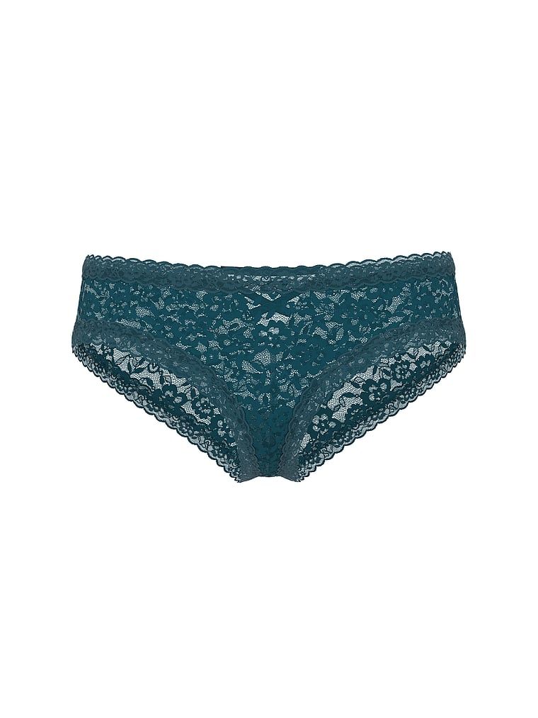 Majtki koronkowe z paseczkami z tyłu Blossom Cheeky. Produkt ma kolor niebieski i pochodzi z kolekcji Lacie. 