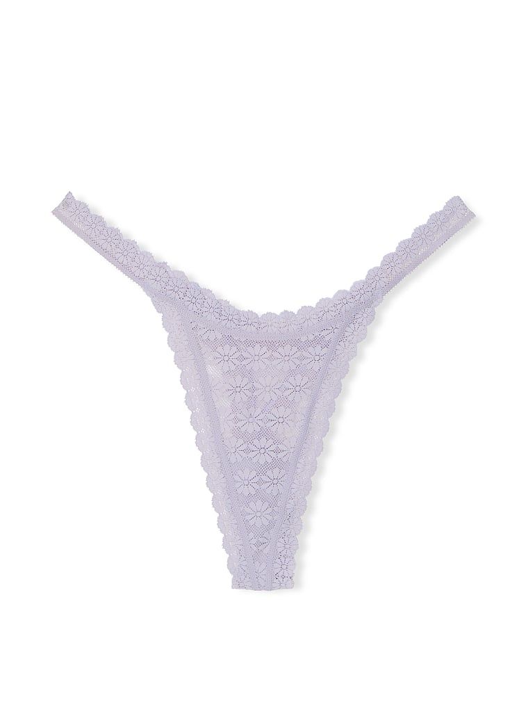 Stringi koronkowe Daisy. Produkt ma kolor purpurowy i pochodzi z kolekcji Lacie. 