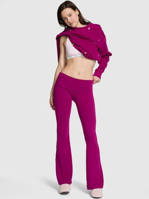 PINK Legginsy All-Day Cotton z zawijanym pasem