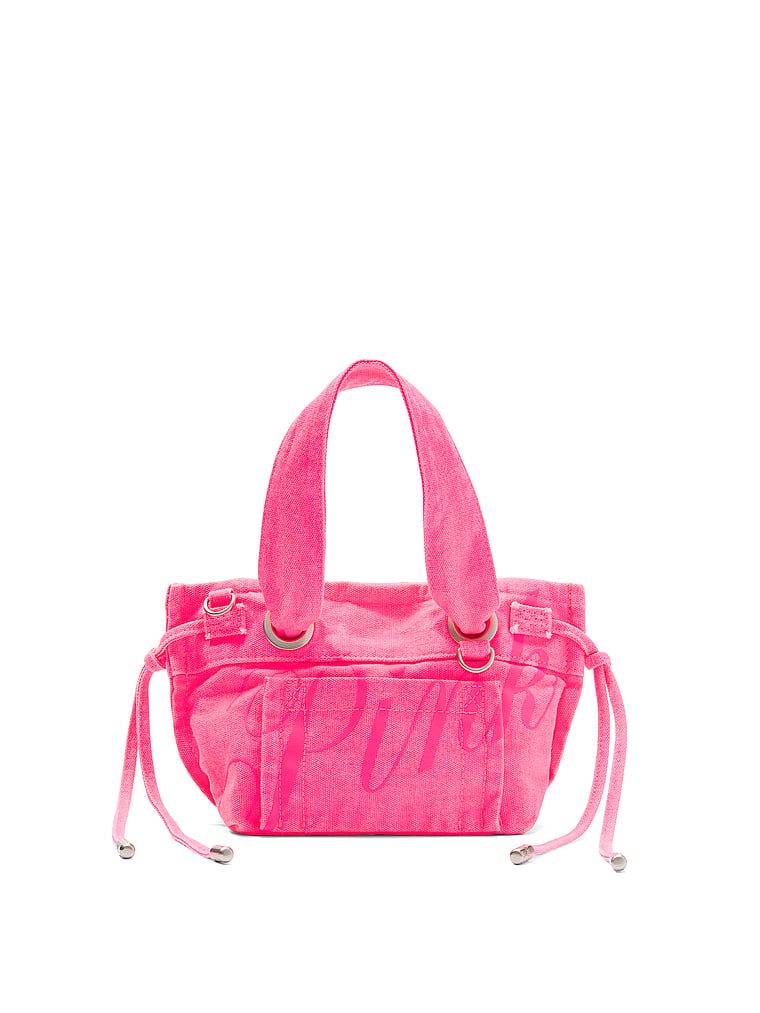Mini torba shopper z płótna z płaskim dnem