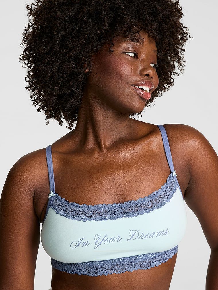 Bawełniana braletka z koronką