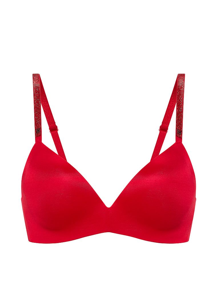 Biustonosz push-up bez fiszbin So Obsessed Shine Strap. Produkt ma kolor czerwony i pochodzi z kolekcji Very Sexy. 