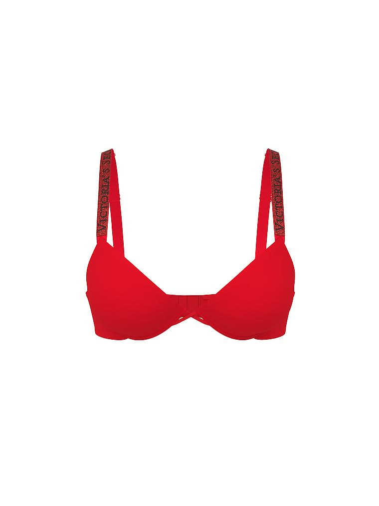 Biustonosz push-up Shine Strap. Produkt ma kolor czerwony i pochodzi z kolekcji Very Sexy. 