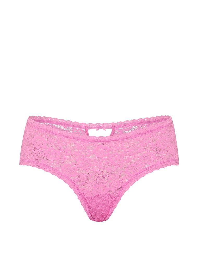 Majtki koronkowe Keyhole Cheeky. Produkt ma kolor różowy i pochodzi z kolekcji Lacie. 