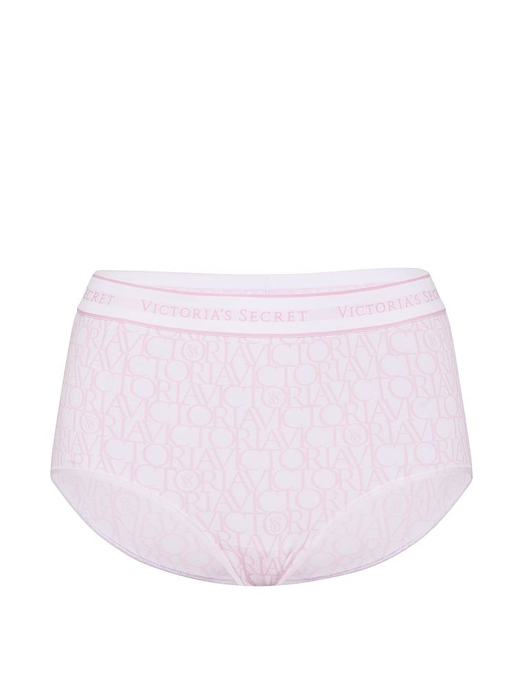 Cotton Majtki bawełniane figi z logo marki z wysokim stanem