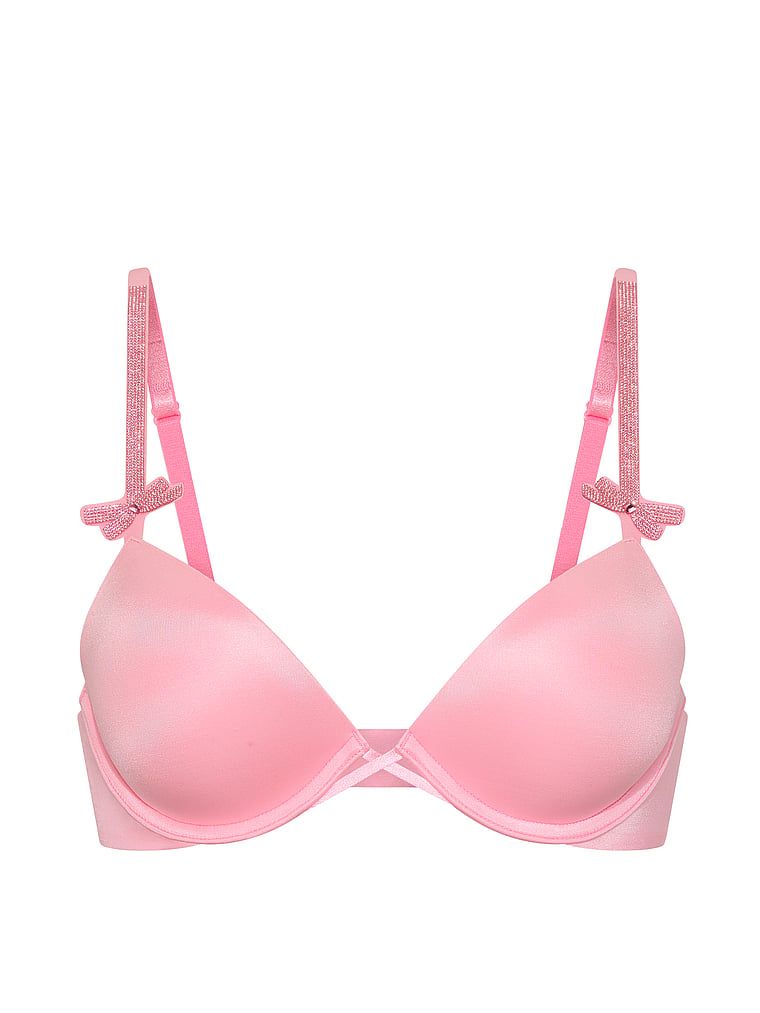 Biustonosz push-up Shine Bow. Produkt ma kolor różowy i pochodzi z kolekcji Very Sexy. 
