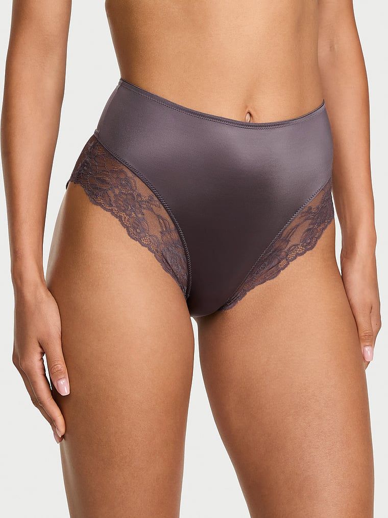 Majtki z wysokim stanem i koronką Smooth Lace-Trim. Produkt ma kolor szary i pochodzi z kolekcji Very Sexy. 