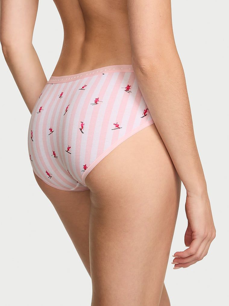 Majtki bawełniane Hiphugger. Produkt jest wzorzysty i pochodzi z kolekcji Victoria's Secret. 