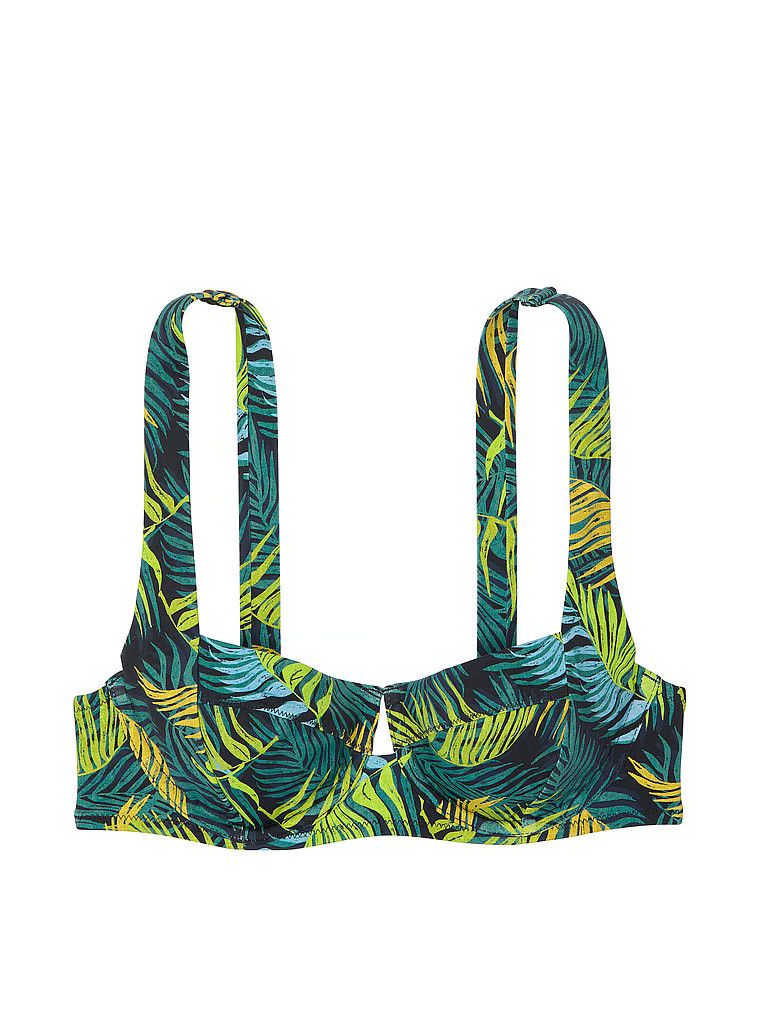 Góra od bikini z mocno zabudowanymi miseczkami Essential. Produkt jest wzorzysty i pochodzi z kolekcji Victoria's Secret Swim. 