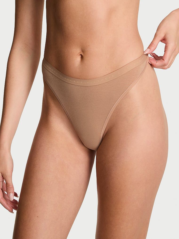Victoria's Secret Stringi bawełniane High-Leg Scoop