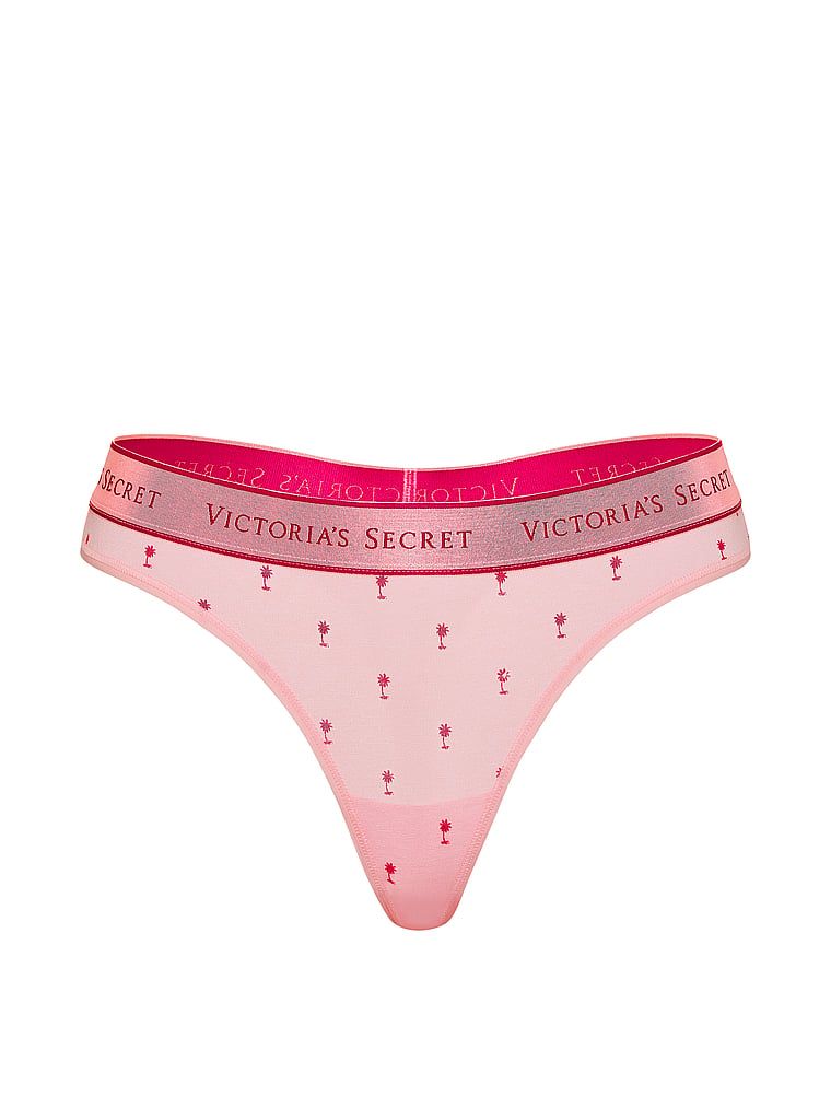 Stringi bawełniane z logo w talii. Produkt jest wzorzysty i pochodzi z kolekcji Cotton. 