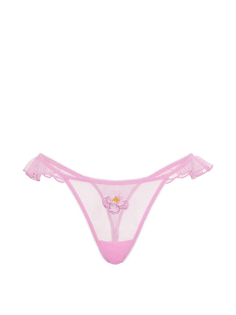 Stringi z haftem Watercolor Motif Flutter. Produkt ma kolor różowy i pochodzi z kolekcji Dream Angels. 