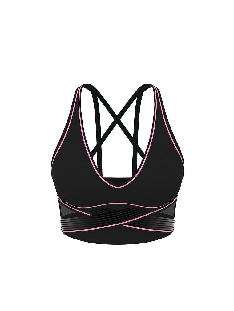 Biustonosz sportowy z lekkim wsparciem i dekoltem VSX Elevate Refined Contours. Produkt ma kolor czarny i pochodzi z kolekcji VSX. 