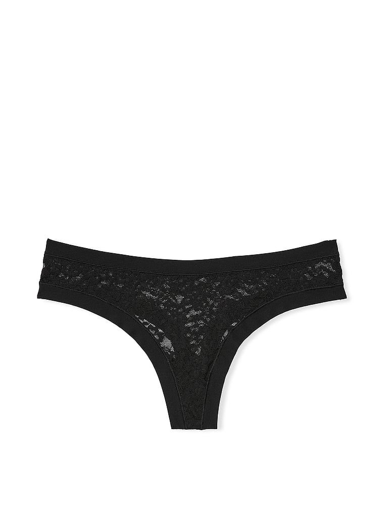 Stringi koronkowe No-Show Lace. Produkt ma kolor czarny i pochodzi z kolekcji No-Show. 