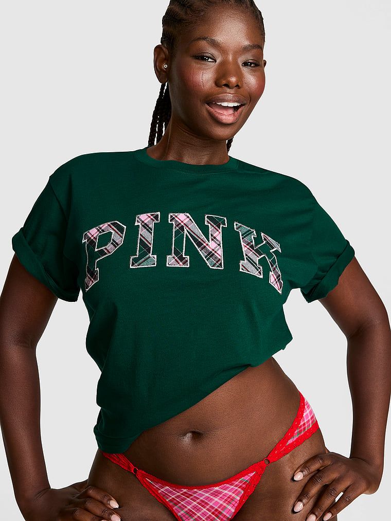 PINK Koszulka Campus Cotton z krótkim rękawem