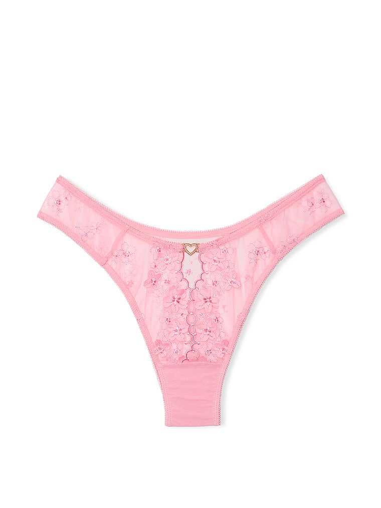 Majtki brazyliany Pretty Petals. Produkt ma kolor różowy i pochodzi z kolekcji Dream Angels. 