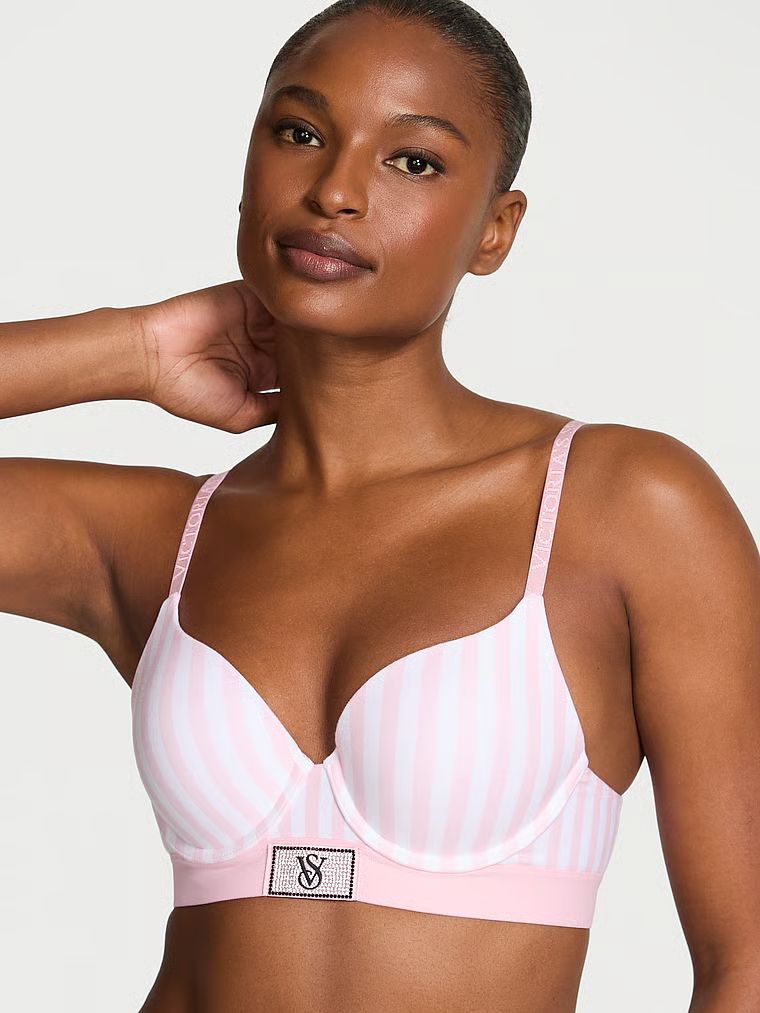 Biustonosz push-up bawełniany Perfect Shape Shine Patch. Produkt jest wzorzysty i pochodzi z kolekcji T-shirt. 