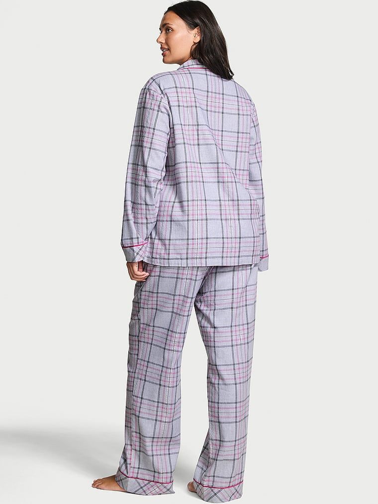 Flanelowa piżama z długimi spodniami. Produkt jest wzorzysty i pochodzi z kolekcji Victoria's Secret. 