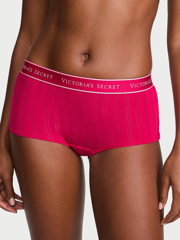 Cotton Majtki szorty z modalu Ultra-Fine Logo Boyshort
