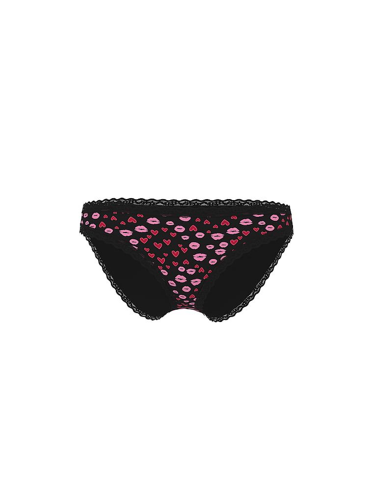 Majtki bawełniane z koronką Lace-Trim Bikini. Produkt jest wzorzysty i pochodzi z kolekcji Lace Trim. 
