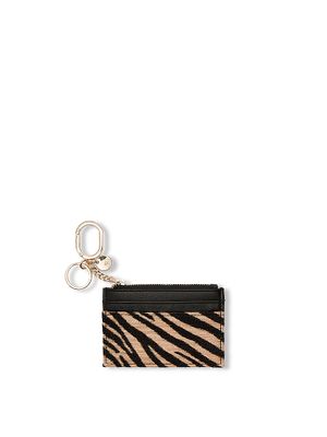 Black Zebra Straw Etui na karty z brelokiem