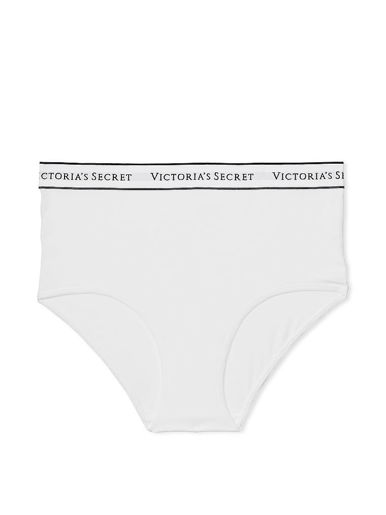 Cotton Majtki bawełniane figi z logo marki z wysokim stanem