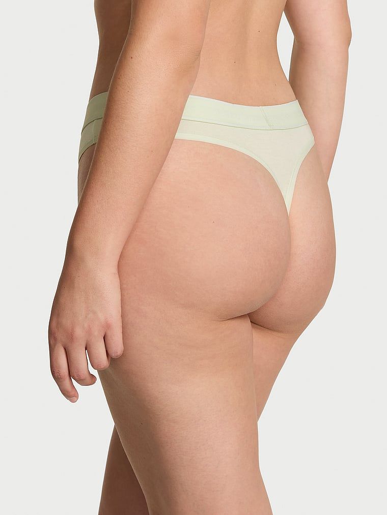 Cotton Stringi bawełniane z logo w talii