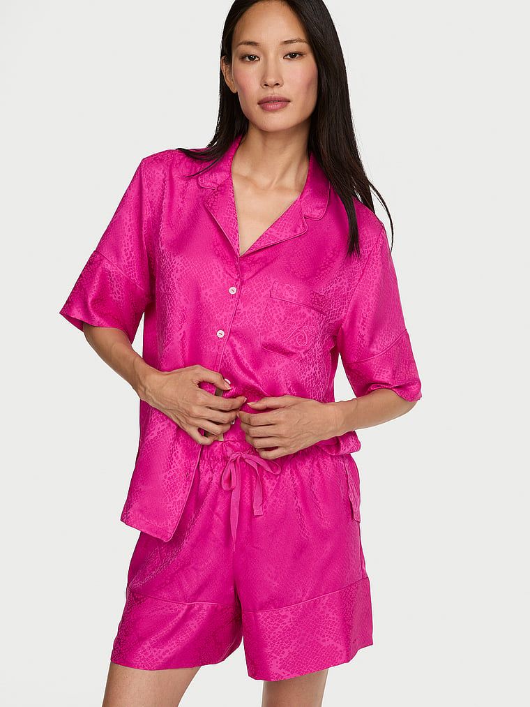 Victoria's Secret Piżama satynowa z szortami Signature