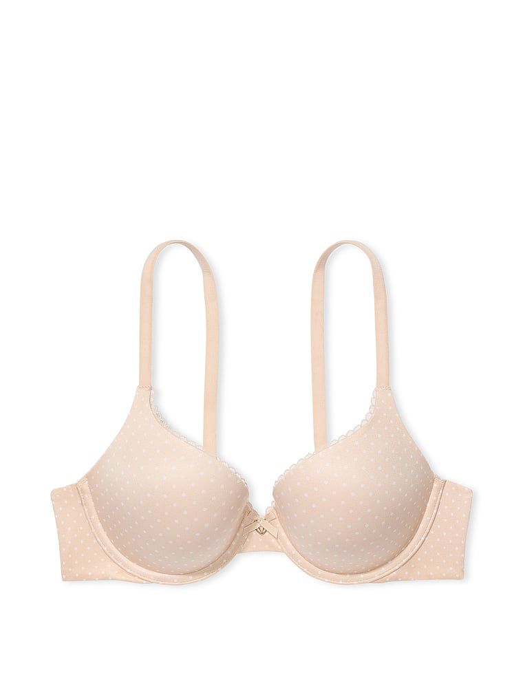 Na zdjęciu na białym tle widoczny jest biustonosz push-up Perfect Shape Smooth. Produkt ma kolor beżowy i pochodzi z kolekcji Body by Victoria.