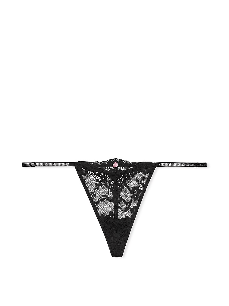 Stringi koronkowe Twinkle Strap. Produkt ma kolor czarny i pochodzi z kolekcji Dream Angels. 