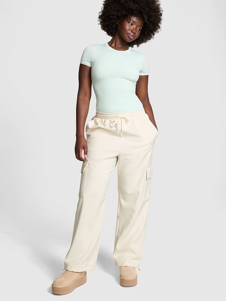 Spodnie cargo z dzianiny