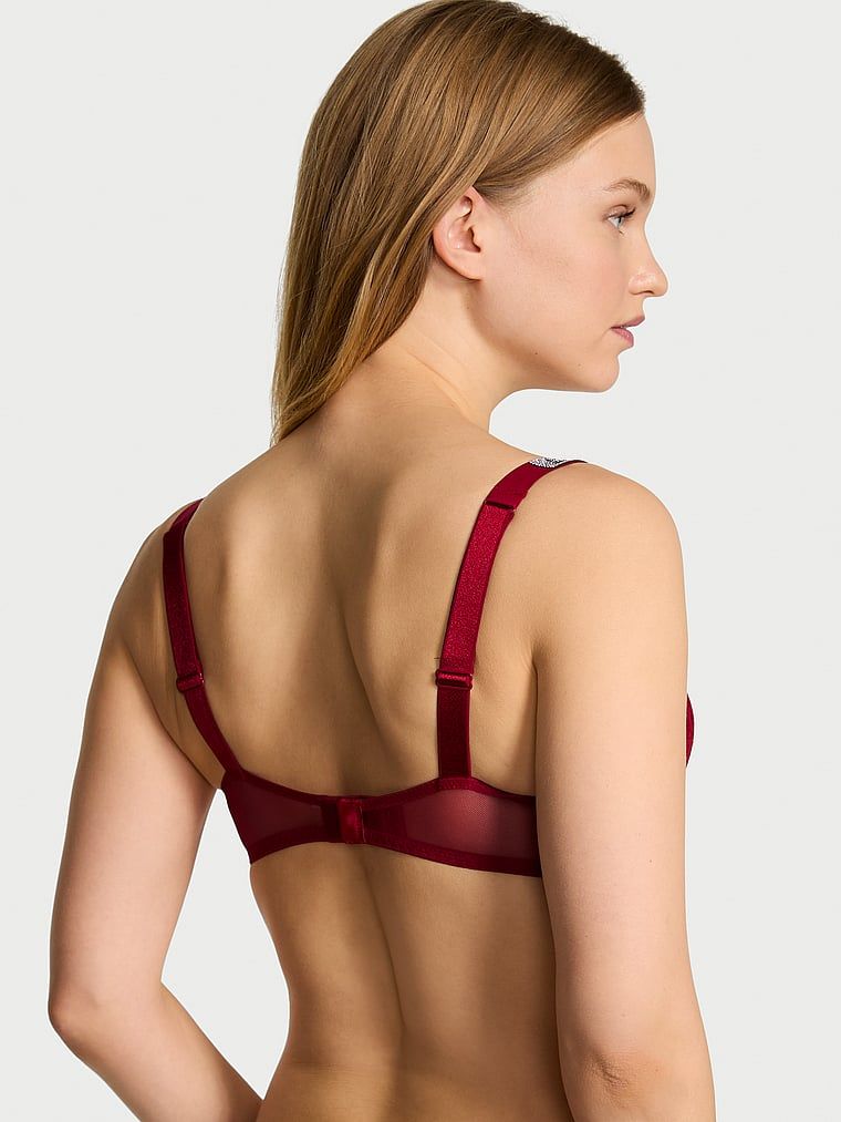 Very Sexy Biustonosz push-up koronkowy powiększający o 2 rozmiary Bombshell Shine Strap