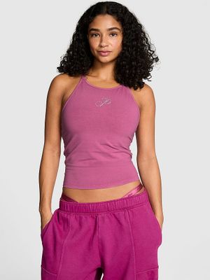 PINK Top bawełniany ze stójką All-Day Cotton