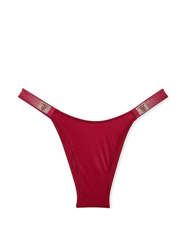Majtki brazyliany z błyszczącymi paseczkami Scattered Shine Strap. Produkt ma kolor czerwony i pochodzi z kolekcji Very Sexy. 