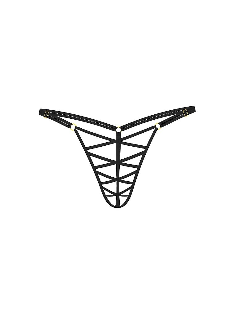 Stringi bez kroku Strappy Lace-Up. Produkt ma kolor czarny i pochodzi z kolekcji Very Sexy. 