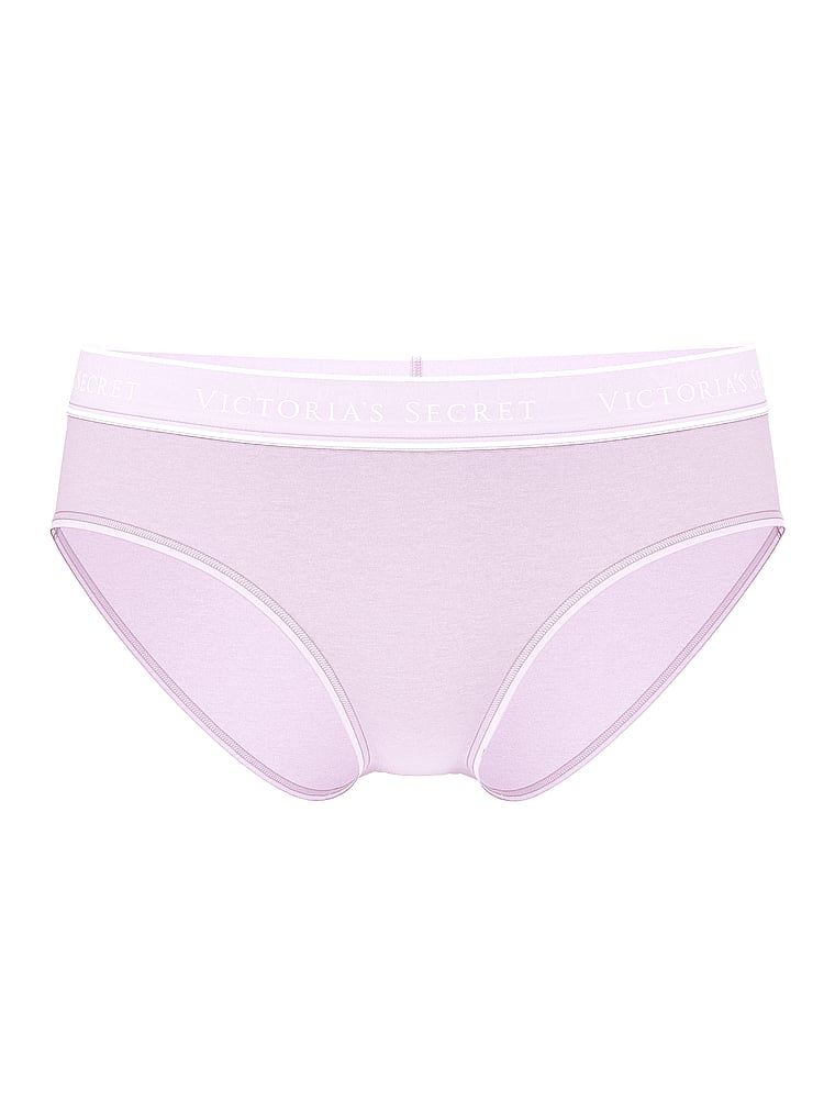 Majtki bawełniane z logo w talii Hiphugger. Produkt ma kolor purpurowy i pochodzi z kolekcji Cotton. 