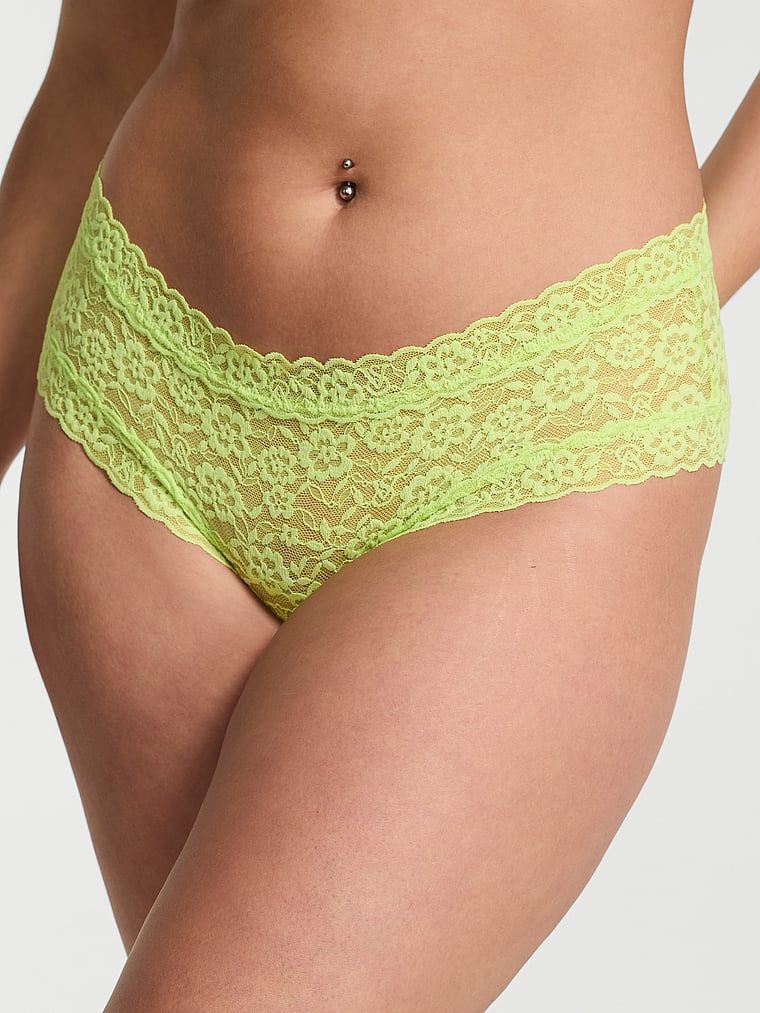 Majtki koronkowe Blossom Cheeky. Produkt ma kolor zielony i pochodzi z kolekcji Lacie. 