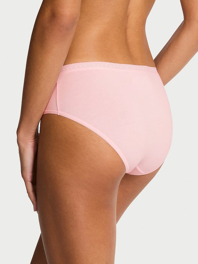 Majtki bawełniane Hiphugger. Produkt ma kolor różowy i pochodzi z kolekcji Victoria's Secret. 