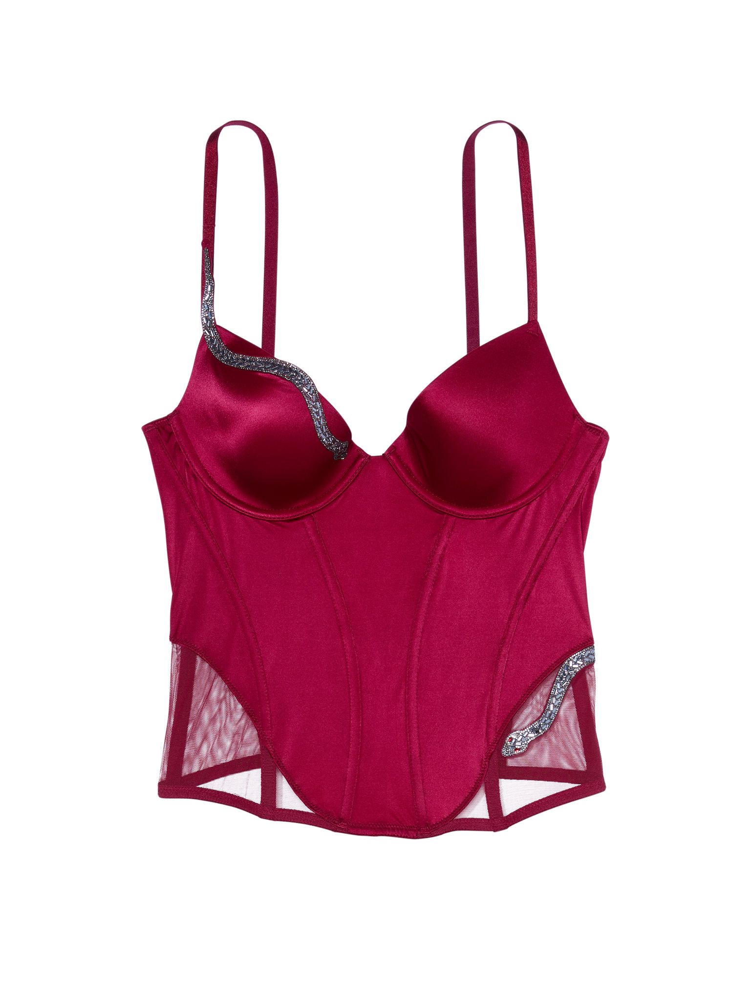Top gorsetowy Snake Shine. Produkt ma kolor czerwony i pochodzi z kolekcji Victoria's Secret. 