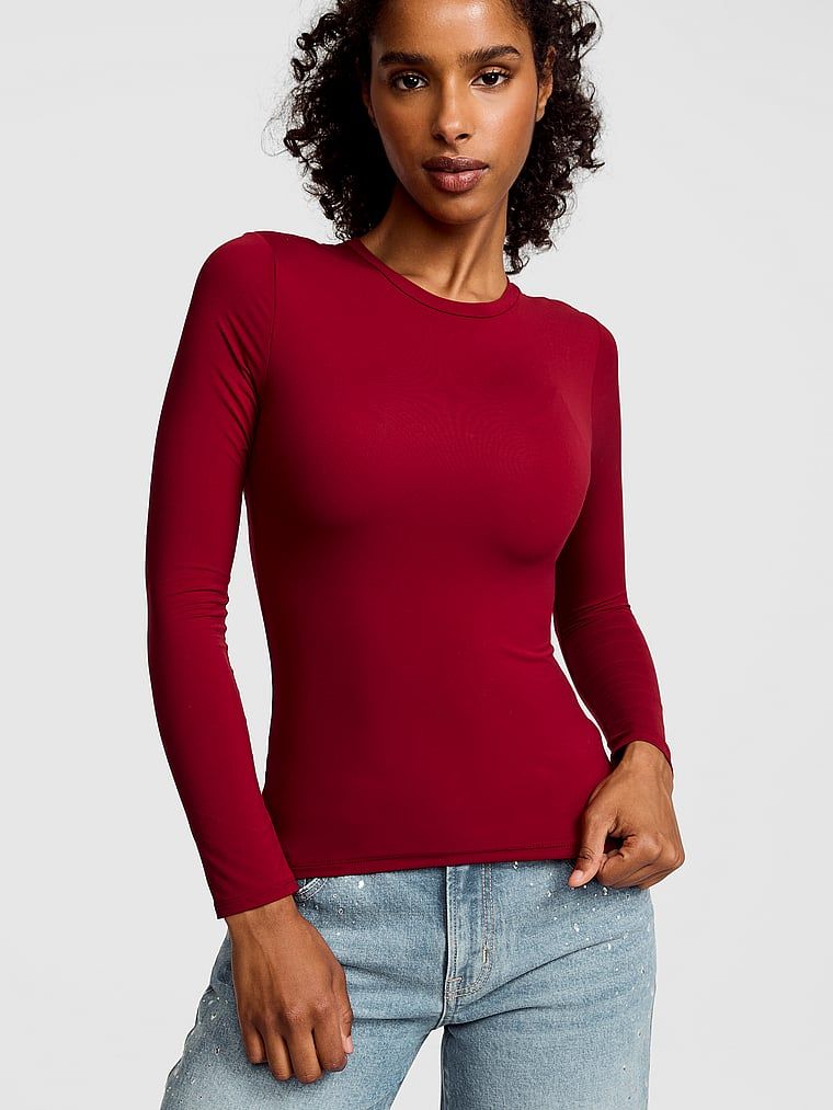 Koszulka z długim rękawem PINK Base Stretch™