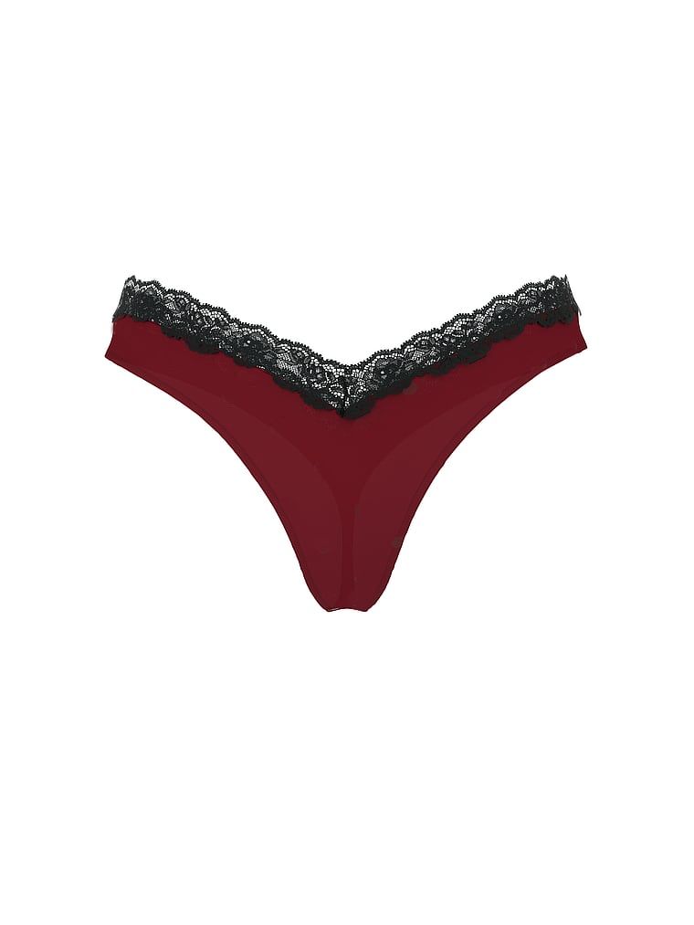Stringi z koronką i wysoko wyciętymi nogawkami Lace-Trim High-Leg. Produkt ma kolor czerwony i pochodzi z kolekcji Very Sexy. 